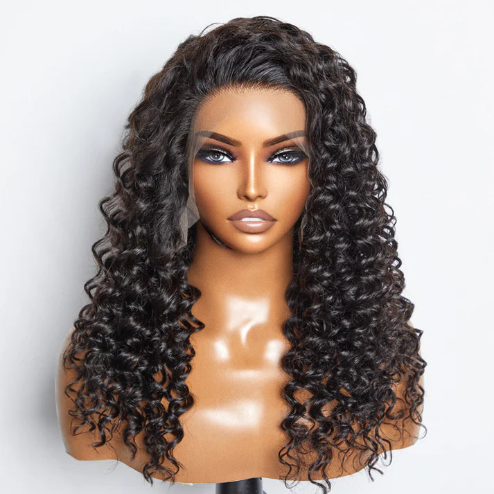 Hair Factory Deep Wave 13x4 3D Front Lace Wig 150% Density-SQ4640299