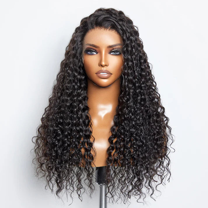 Hair Factory Water Wave 13x4 3D Front Lace Wig 150% Density-SQ7075189