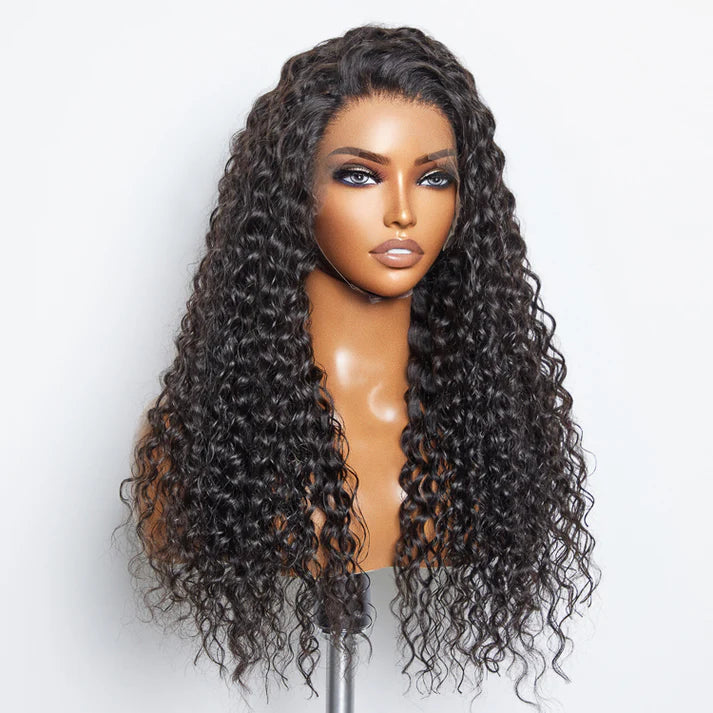 Hair Factory Water Wave 13x4 3D Front Lace Wig 150% Density-SQ7075189