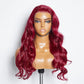 Hair Factory 99J 13x4 24" Body Wavy Lace Frontal Wig