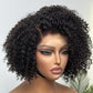 Hair Factory 5x5 12" Glueless Jerry Curl w/ 4C Kinky Edges Side Part Closure Bob Wig