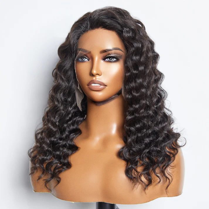 Hair Factory 13X4 1B Loose Deep Frontal Wig 150% Density