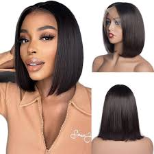Hair Factory 13x4 12" 1B Straight Lifting Bang 150% Density