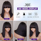 Hair Factory 2x1 12" 1B Yaki Straight w/ Bangs Bob