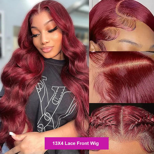 Hair Factory 13X4 99J 24" Body Wave Frontal Wig