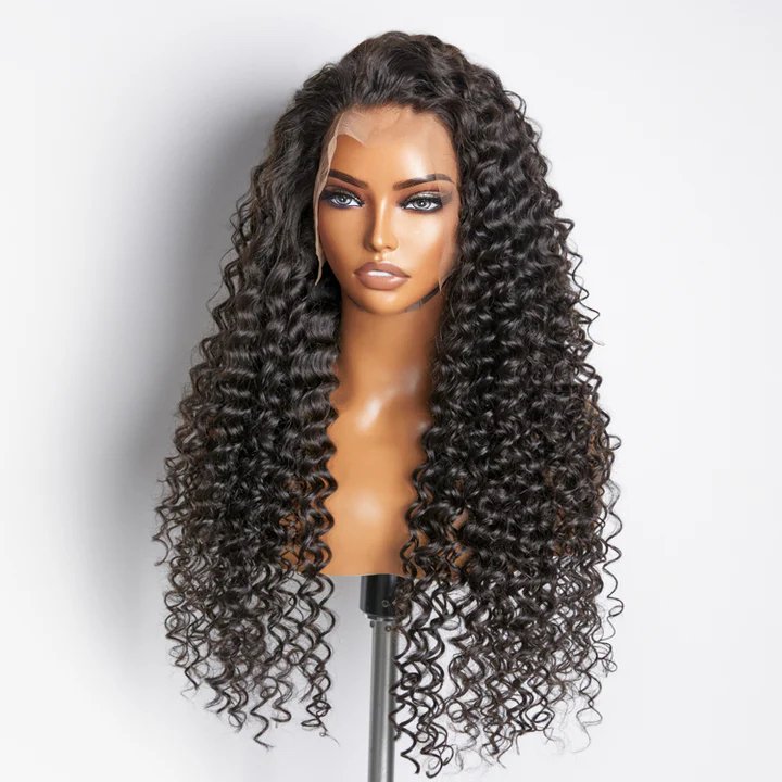 Hair Factory Deep Wave 13x4 3D Front Lace Wig 150% Density-SQ4640299