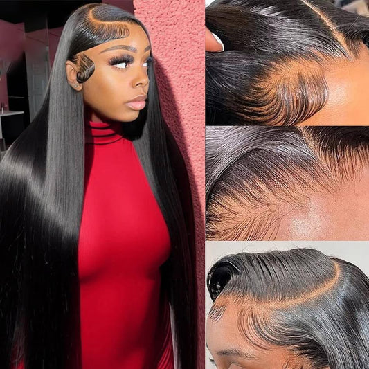 Hair Factory Straight 13x6 3D Front Lace Wig 180% Density-SQ4313264